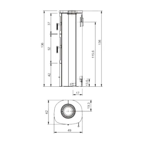 Insert bois Max Blank Turin BF Stone 5 kW