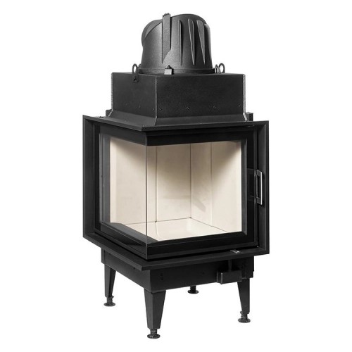 Insert bois Austroflamm Cheminée d'angle 55x55x.. K 2.0 11/13/15 kW, porte tournante