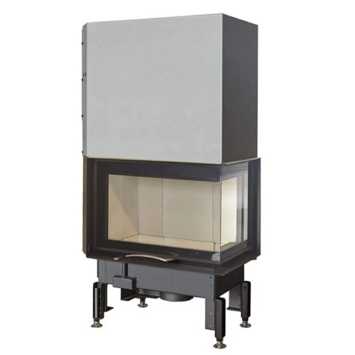 Insert bois Austroflamm Cheminée d'angle 63x40x42S 2.0 | 8 kW porte coulissante