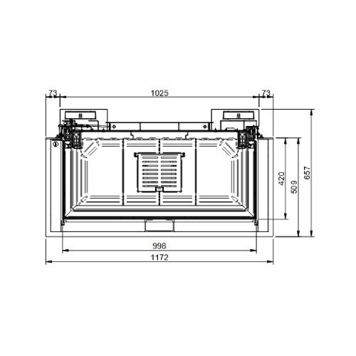 Insert bois Spartherm Premium A-3RL-100h 13 kW cheminée panoramique, porte coulissante