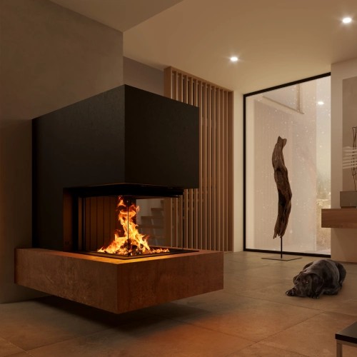 Insert bois Spartherm Premium A-U-70h 11,4 kW cheminée panoramique, porte coulissante