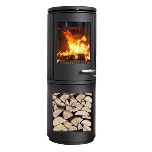 Poêle à bois Morsoe 7893 | 7,3 kW avec un compartiment pour ranger le bois