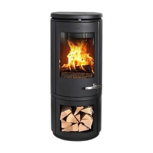 Poêle à bois Morsoe 7843 | 7,3 kW avec un compartiment pour ranger le bois