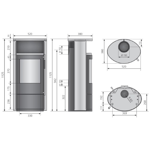 Poêle à bois Oranier Polar Neo 4 | 5 kW