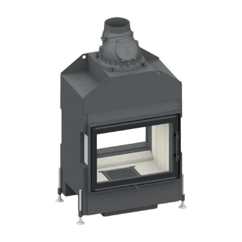 Insert bois SCHMID Lina TV 67 s/s evo 9 kW traversée - tunnel porte pivotante/porte pivotante