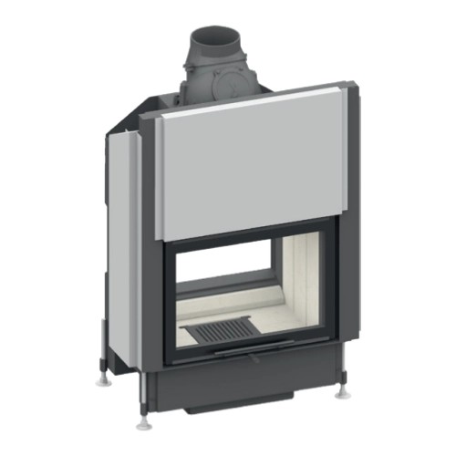Insert bois SCHMID Lina TV 67 h/s evo porte coulissante/porte pivotante, traversée - tunnel 9 kW