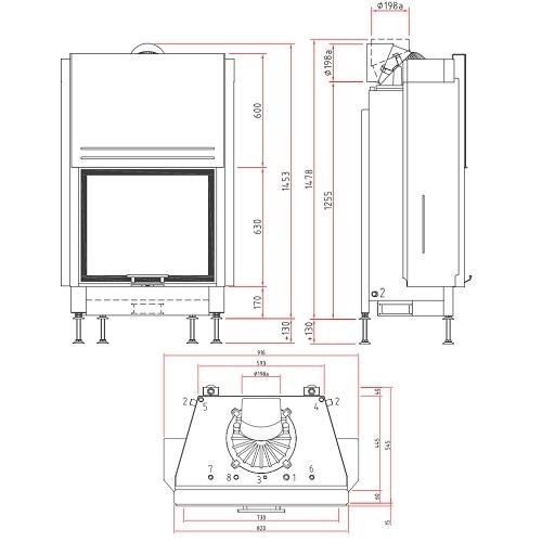 Insert bois SCHMID Lina W 7363 h porte coulissante 14,9 kW Hydro