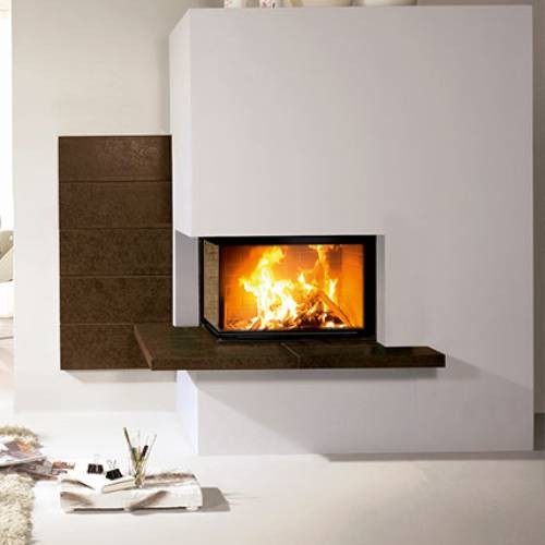 Insert bois SCHMID Ekko W R 67(45)51 s 14,9 kW avec pont, porte pivotante, Hydro