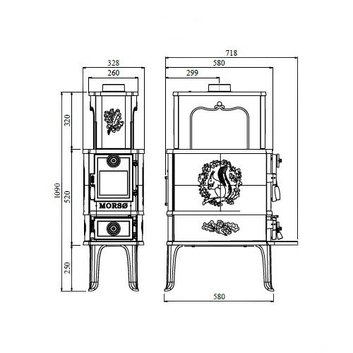 Poêle à bois Morsoe 2B Classic 8,2 kW