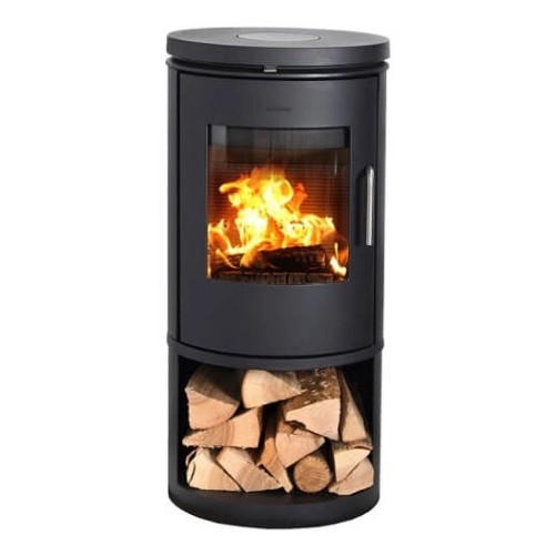 Poêle à bois Morsoe 6143 | 5,9 kW avec un compartiment pour ranger le bois