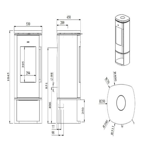Poêle à bois Morsoe 8843 6,3 kW