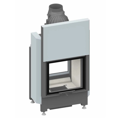 Insert bois SCHMID Lina TV 55 h/s porte coulissante/porte pivotante, traversée - tunnel 7 kW
