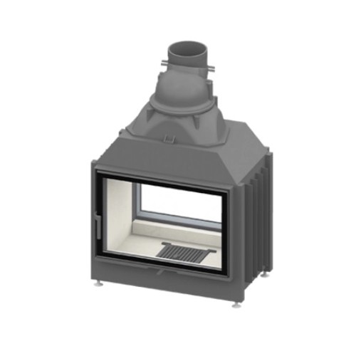 Insert bois SCHMID Lina TV 73 s/s 9 kW traversée - tunnel porte pivotante/porte pivotante