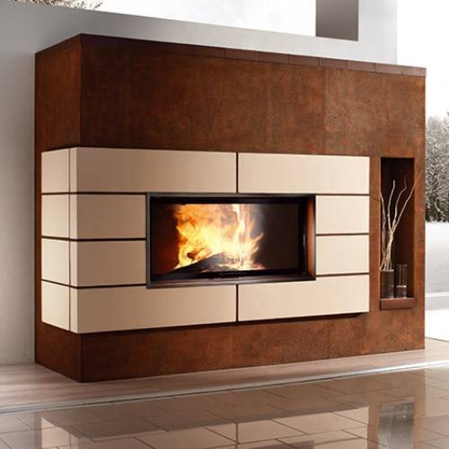 Insert bois SCHMID Lina 120 h porte coulissante 10 kW