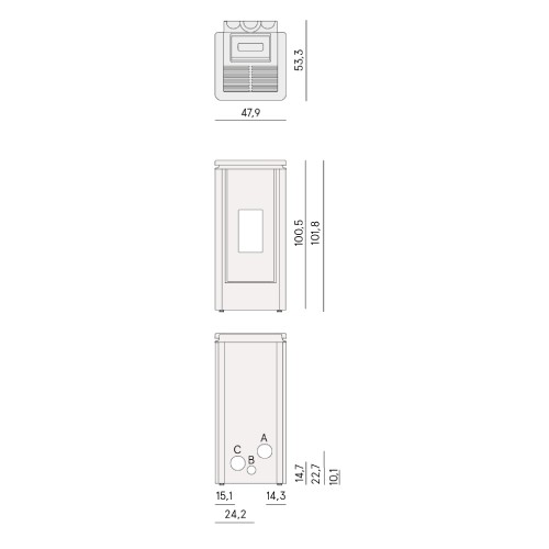 Poêle à granulés Cadel Icon Plus 9 | 8,5 kW