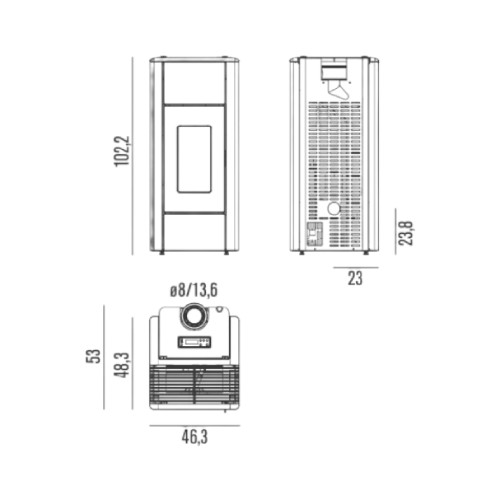 Poêle à granulés RED Ren Air 6 XUP! S1 6,3 kW