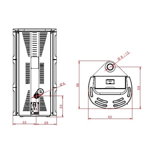 Poêle à granulés Palazzetti Ecofire Nadine TC 12 US Pro 2 | 12 kW