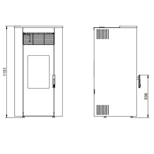 Poêle à granulés Royal Roberta Air 120 | 11,8 kW