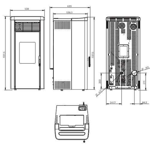 Poêle à granulés Royal Lea Air 120 | 11,8 kW