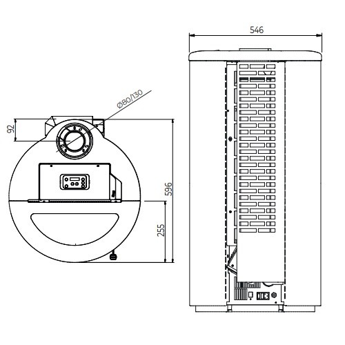 Poêle à granulés Royal Grazia Glass E Air 80 US 8,2 kW