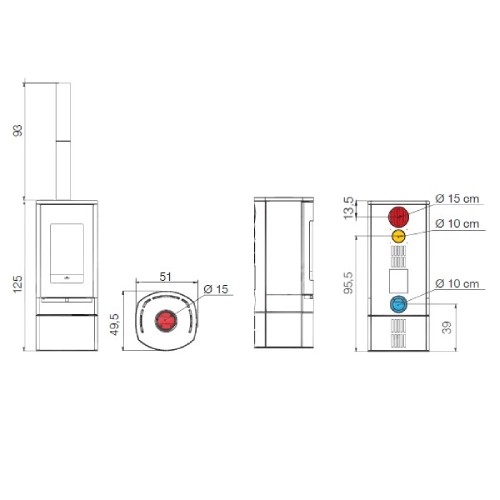 Poêle à bois Edilkamin Code Evo 8,1 kW