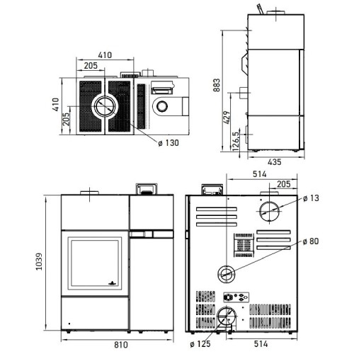 Poêle à granulés Austroflamm Quadra Duo 7 kW