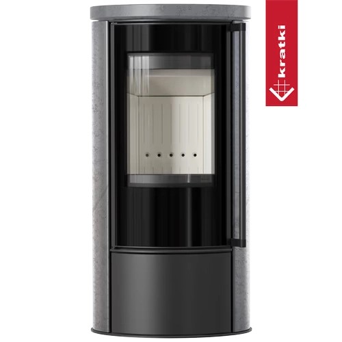 Poêle à bois Kratki Erik 5,5 kW avec plaque supérieure en céramique