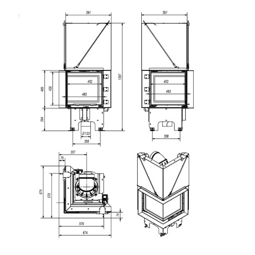 Insert Bois Fram 2/48/48 | 8 kW