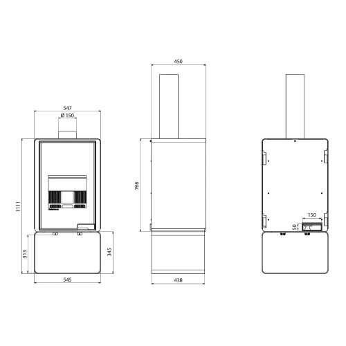 Poêle à bois HS Flamingo Deluxe Pentai 9,6 kW