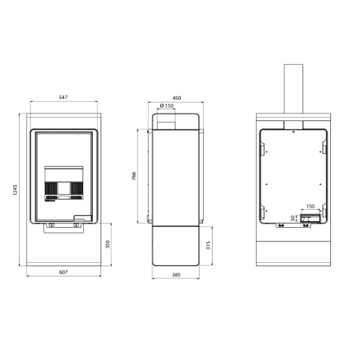Poêle à bois HS Flamingo Deluxe Singa 9,6 kW
