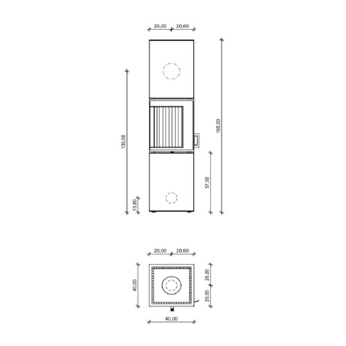 Poêle à bois Neocube S10XL Steel Edition 5,4 kW