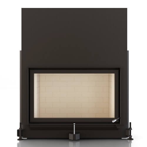 Insert bois Brunner Foyer Stil plat 53-88 + porte coulissante 11 kW