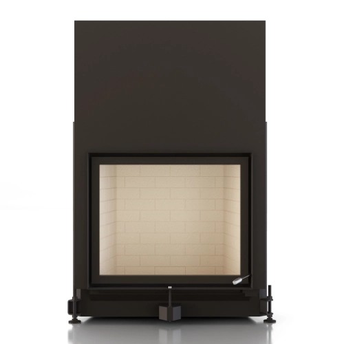 Insert bois Brunner Foyer Stil plat 62-76 + porte coulissante 10,5 kW