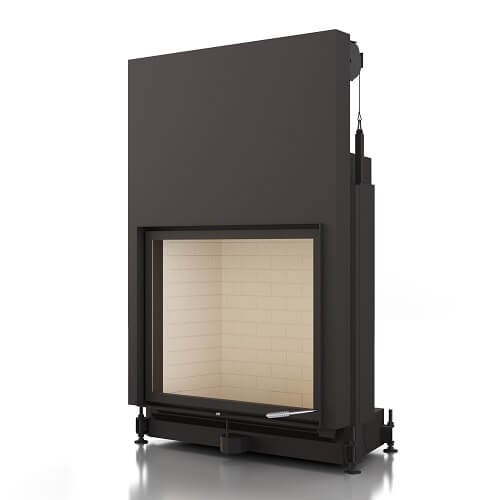 Insert bois Brunner Foyer Stil plat 75-90 + porte coulissante 13 kW