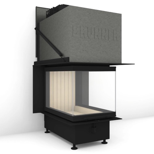 Insert bois Brunner BKH 5.0 Panorama 45-65-45-65 porte coulissante 10 kW