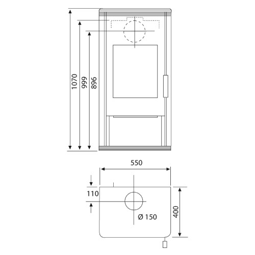 Poêle à bois Wamsler Trion-H 8 kW