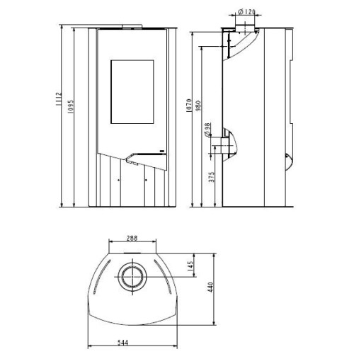 Poêle à bois Wamsler N-Line Nevada 5 kW