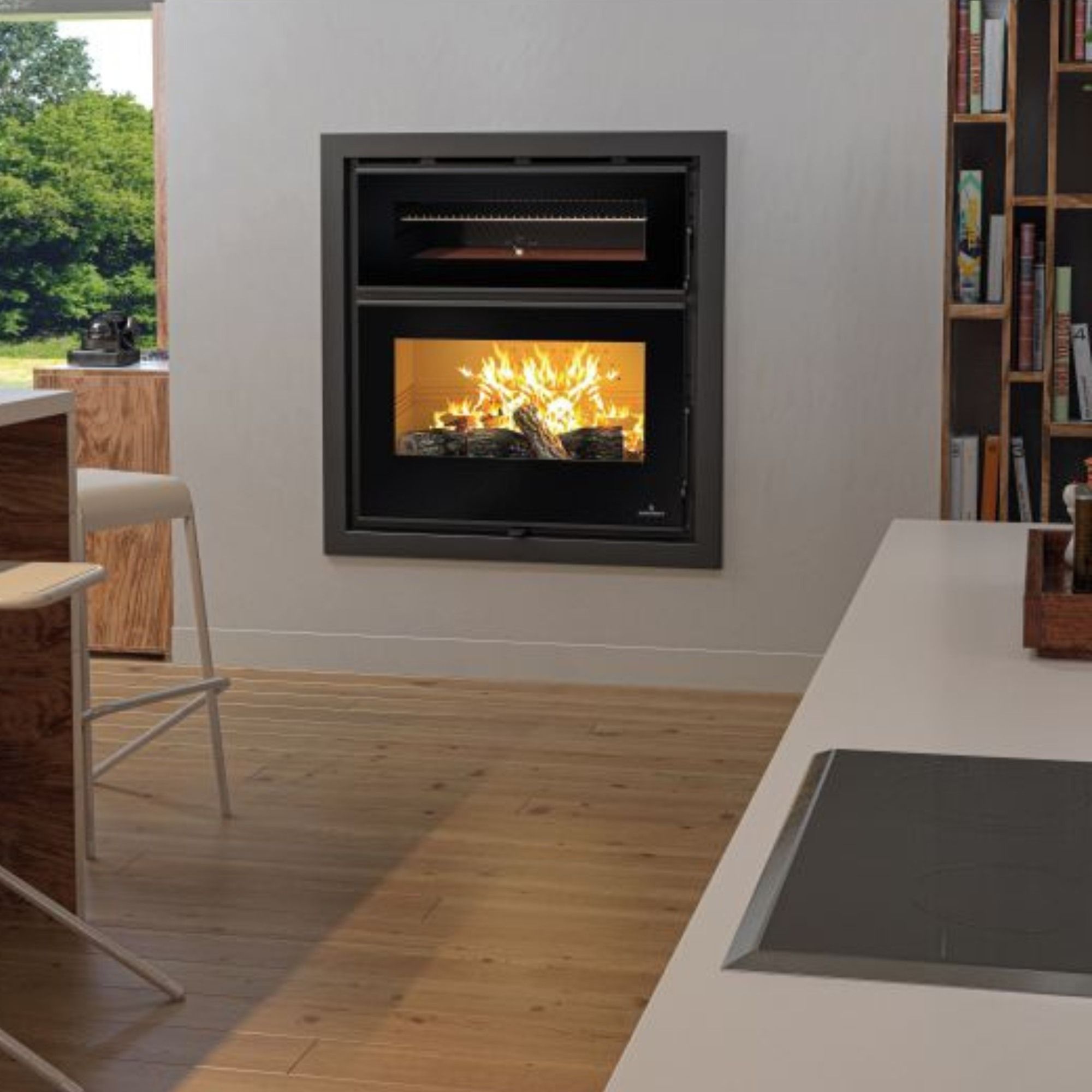Insert à bois ventilé canalisable avec four - BRONPI Denver 15 kW