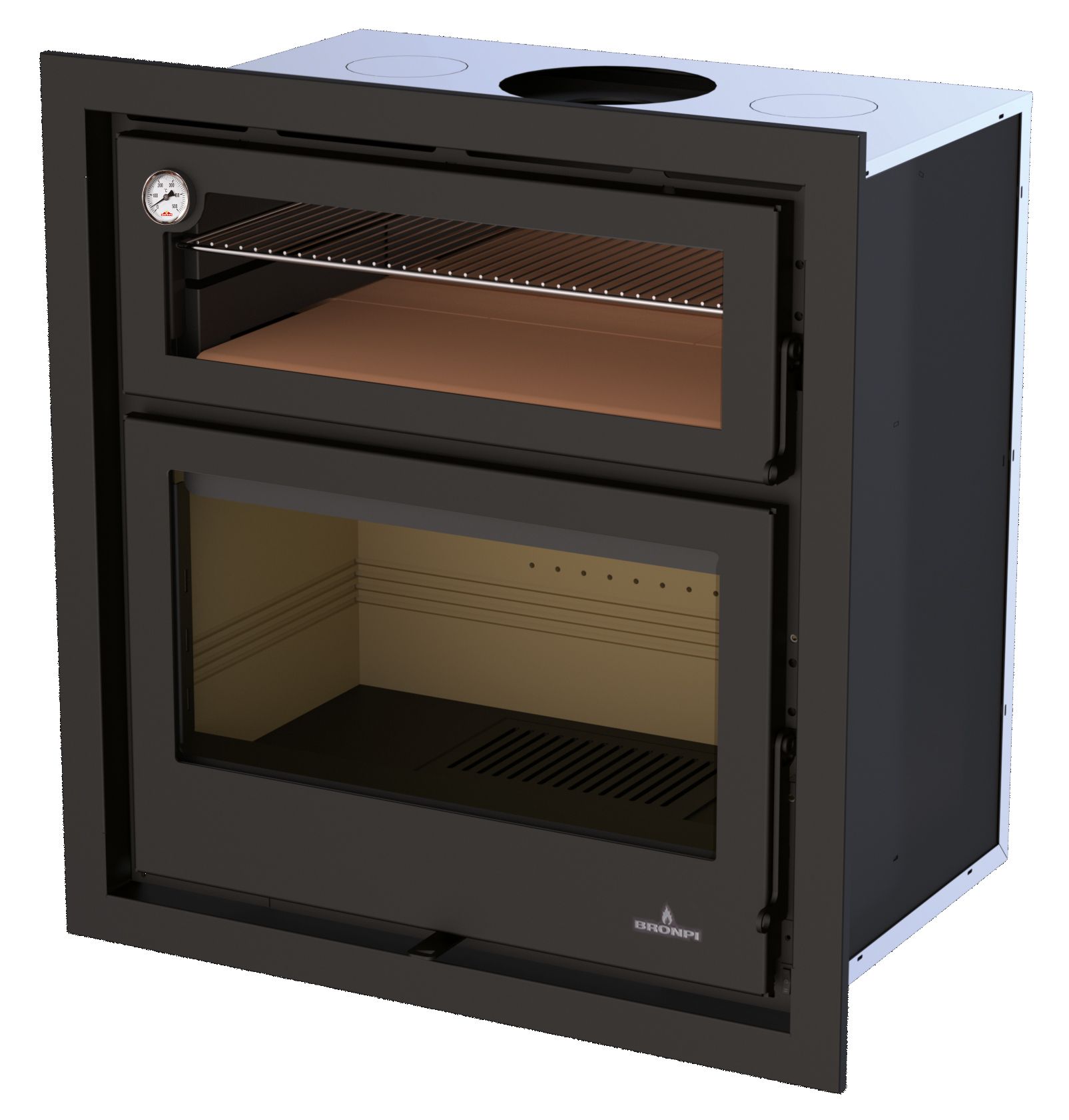 Insert à bois ventilé canalisable avec four - BRONPI Denver 15 kW
