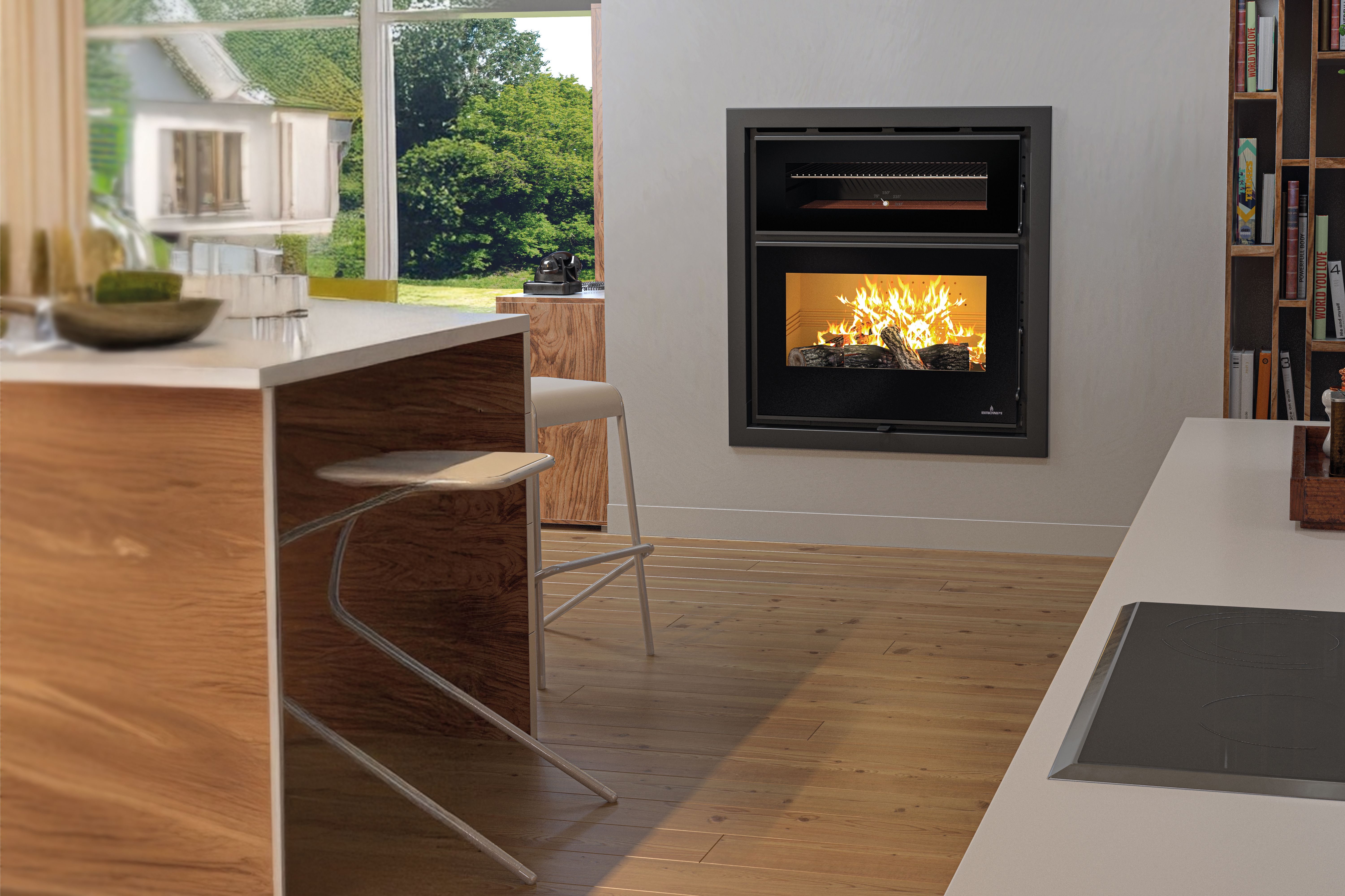 Insert à bois ventilé canalisable avec four - BRONPI Denver 15 kW