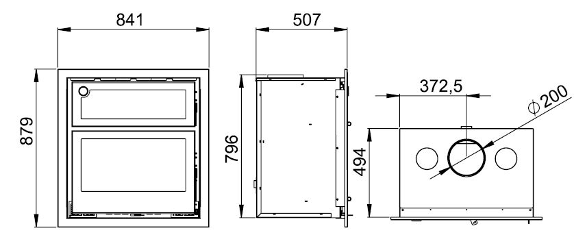 Insert à bois ventilé canalisable avec four - BRONPI Denver 15 kW