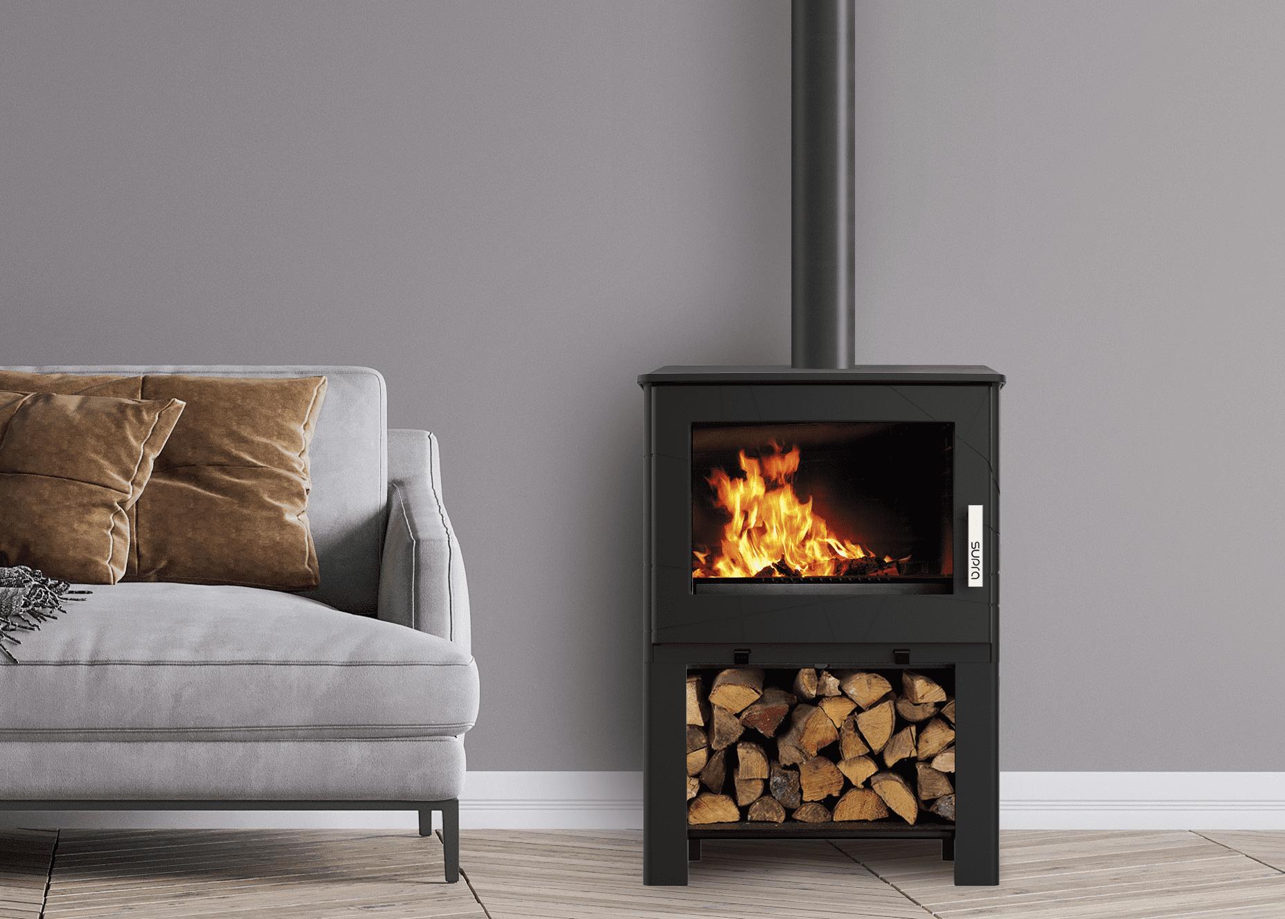 Poêle à bois étanche en fonte - SUPRA Adam Bûcher 7.3 kW