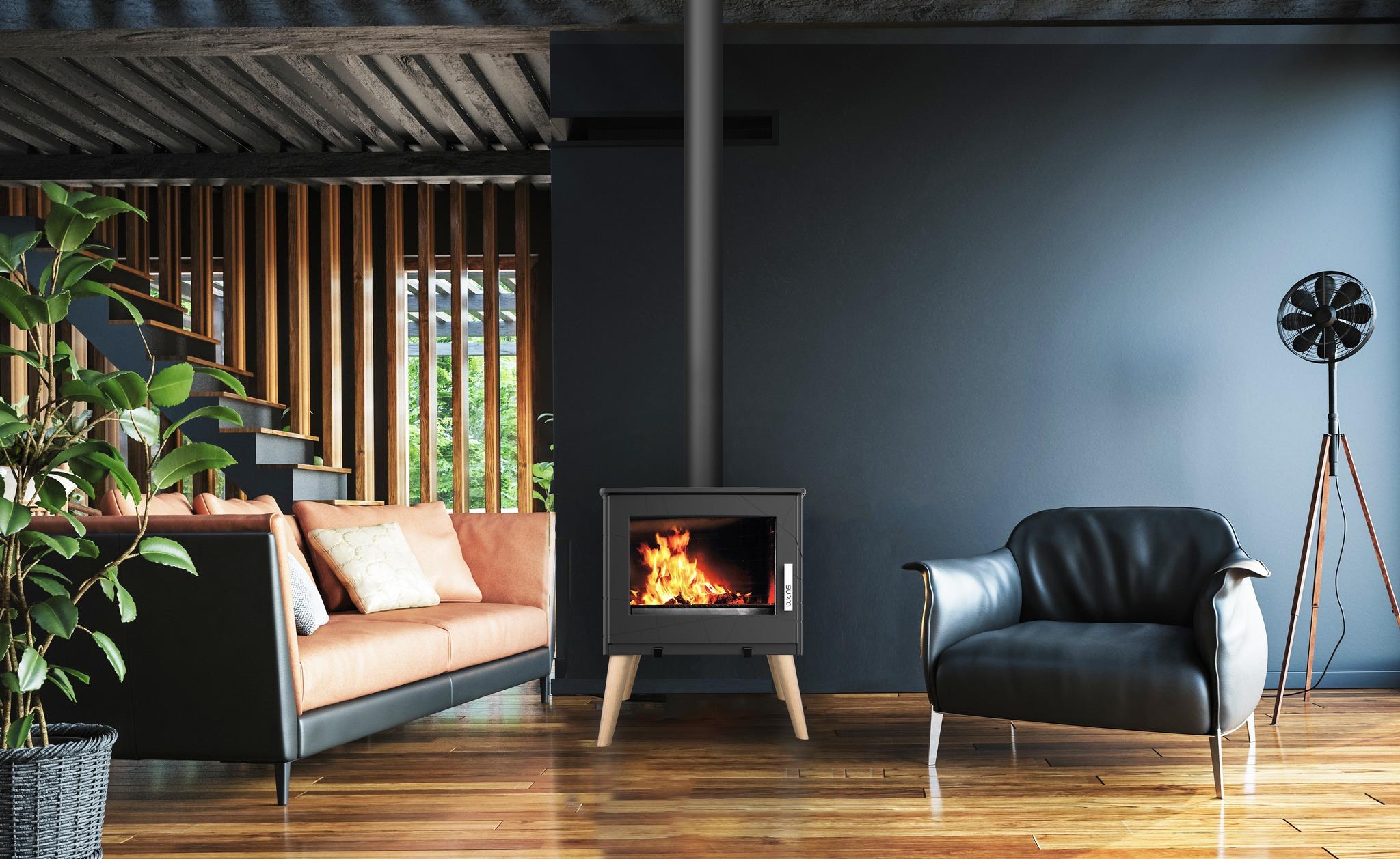 Poêle à bois étanche en fonte - SUPRA Usko 9.1 kW