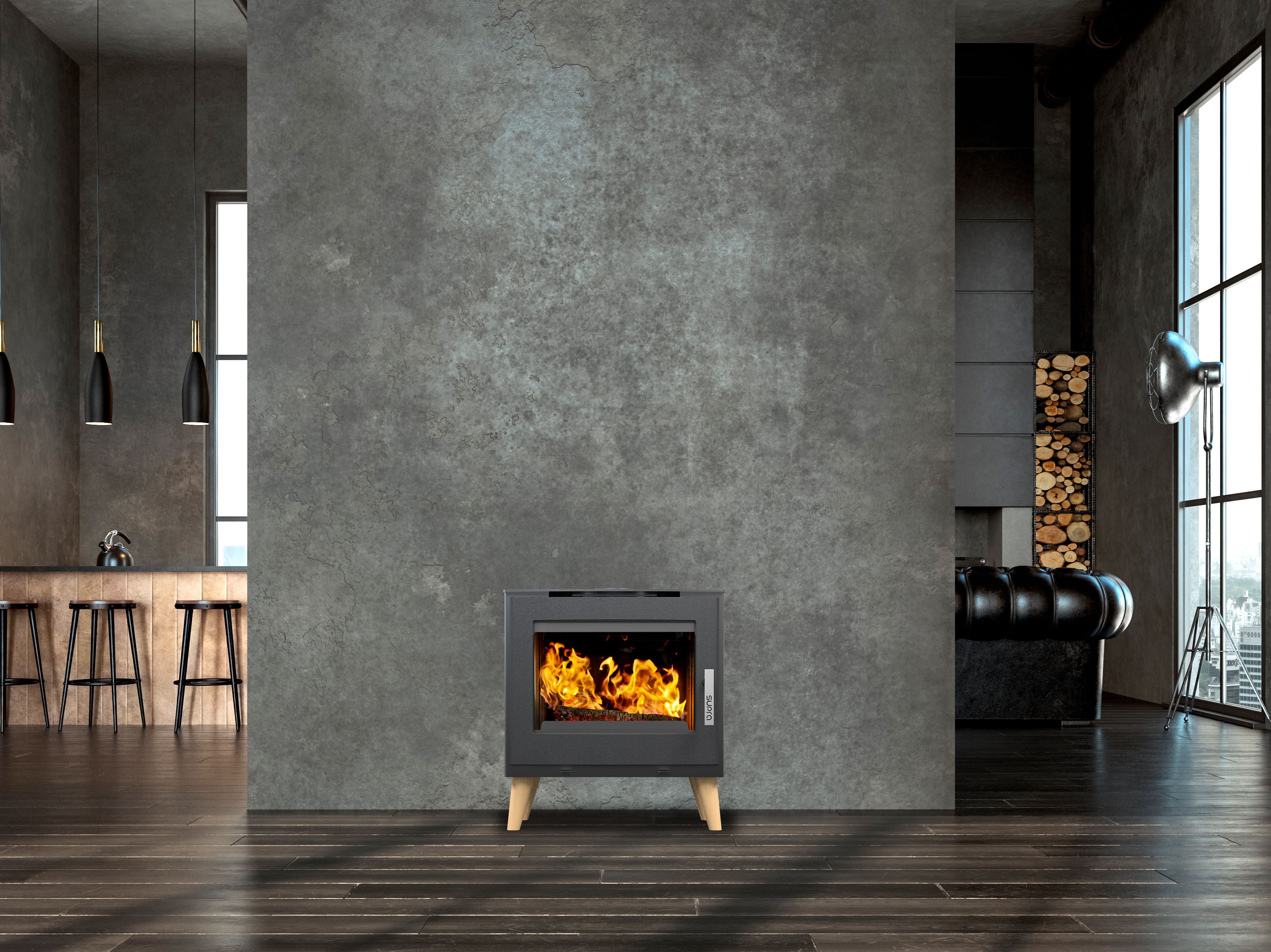 Poêle à bois étanche - SUPRA Émile 6.1 kW