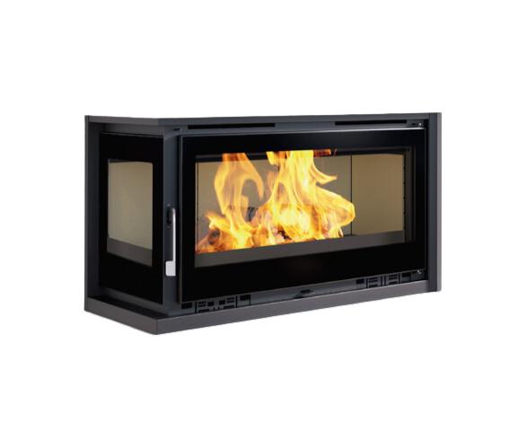 Insert à bois d'angle ventilé - FIREMATIC Eden-I 13.3 kW