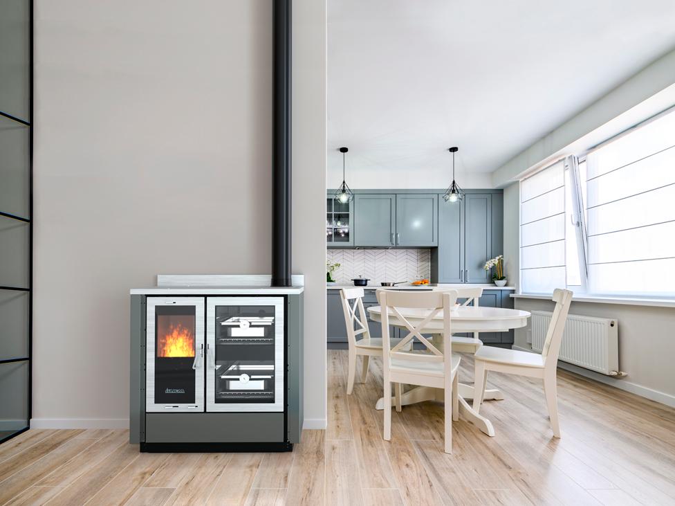 Cuisinière à bois coloré - LINCAR Fusion 8.4 kW
