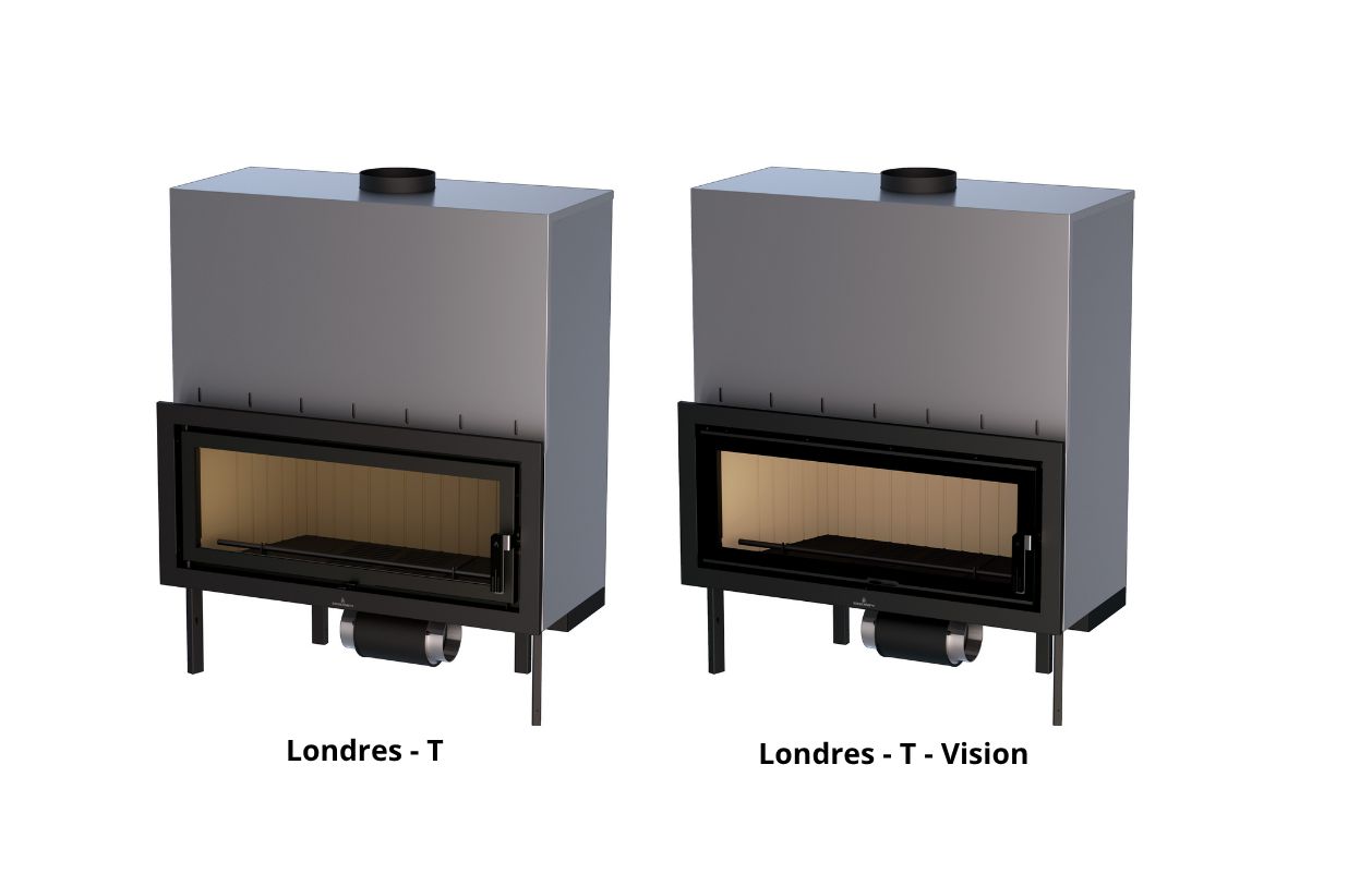 Insert à bois ventilé canalisable - BRONPI Londres - T 16 kW