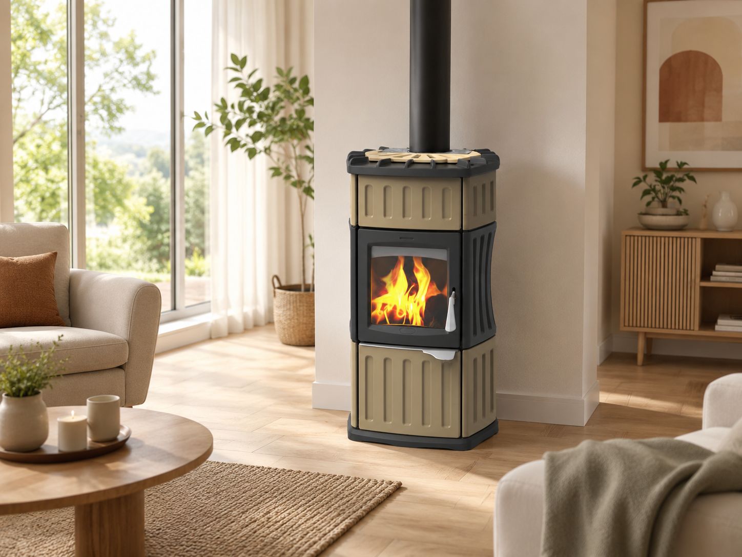 Poêle à bois céramique - LINCAR Monella 184 9.6 kW