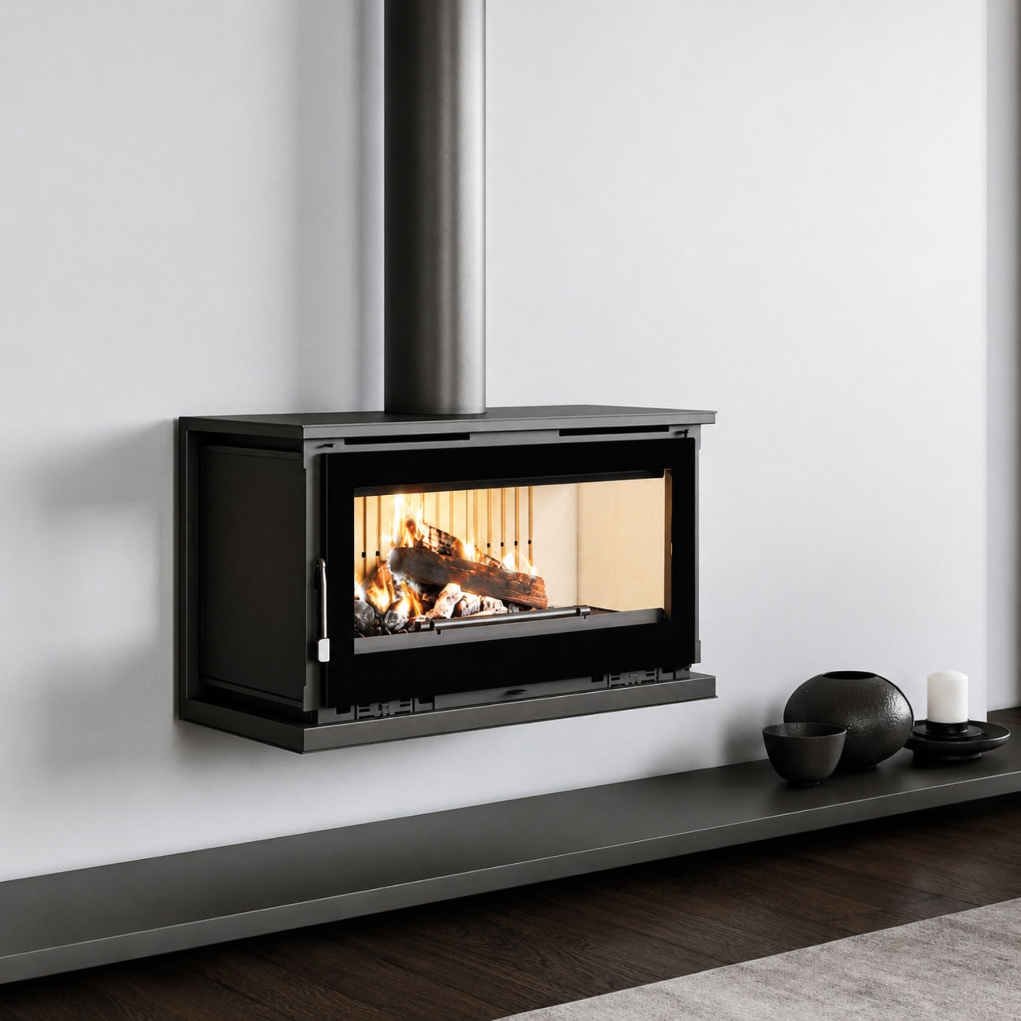 Poêle à bois ventilé suspendu - FIREMATIC Toronto - L 13.3 kW