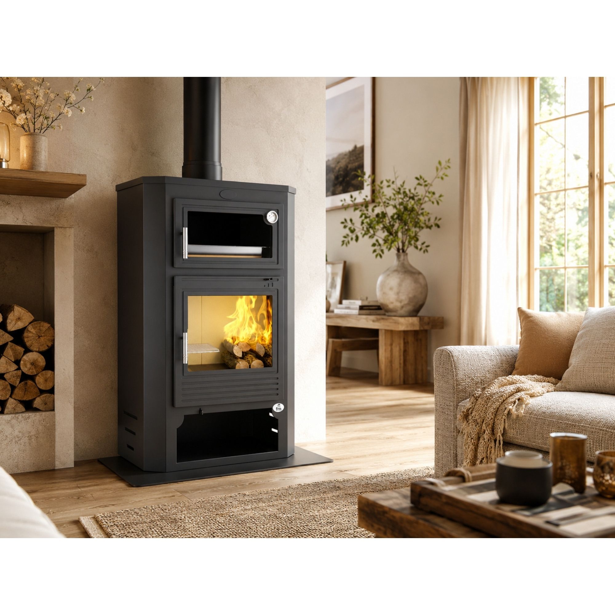 Poêle à bois avec four - FIREMATIC Austin 11.3 kW